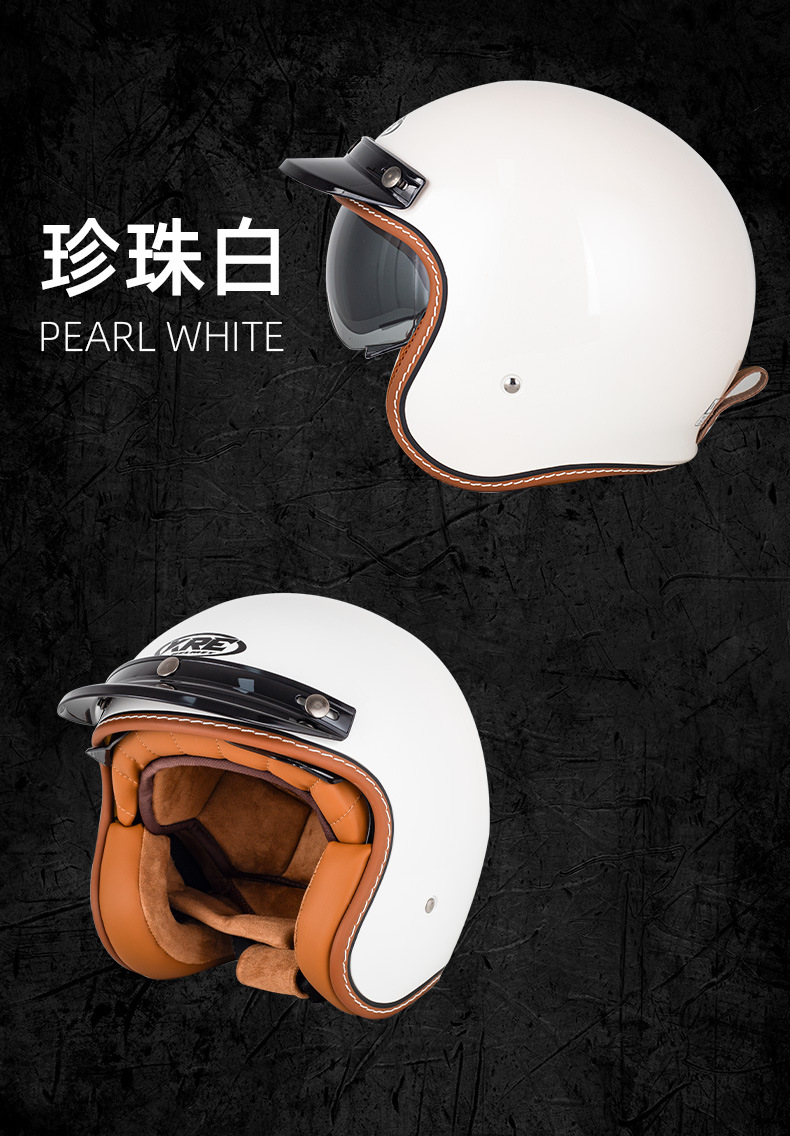 New motorcycle electric car helmet men and women summer helmet 3/4 retro motorcycle safety helmet 3C standard