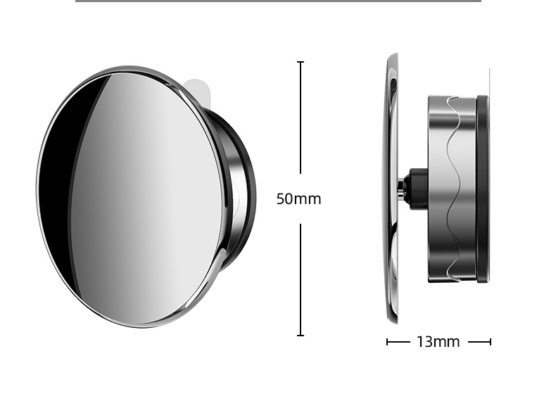 Car Rearview Mirror small round mirror blind area reversing super clear auxiliary reflective mirror 360 degrees panoramic wide angle suction cup