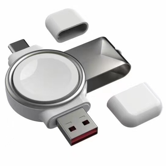 Suitable for Apple iWatch Wireless Charger Usb+Typec Two-In-One Dual Interface Magnetic Charging
