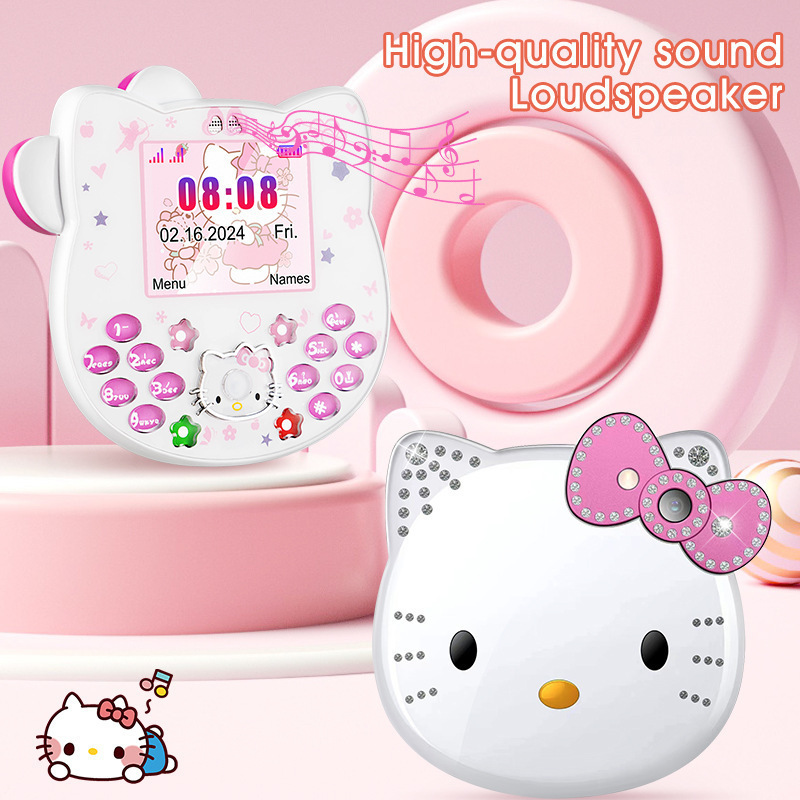 Cross-Border New Model I168 Children's Phone, Cute and Exquisite, Hello Kitty Mini Cartoon Phone for Girls