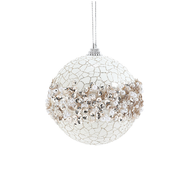 Nuevo polvo de espuma de Navidad polvo de oro sequinado árbol de Navidad colgante agrietado bola colgante decoración colgante