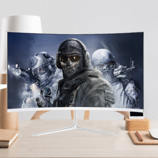 21.5inch Computer Monitor Curved Desktop Dc12V-4Aips Full Perspective Monitoring Display Hd