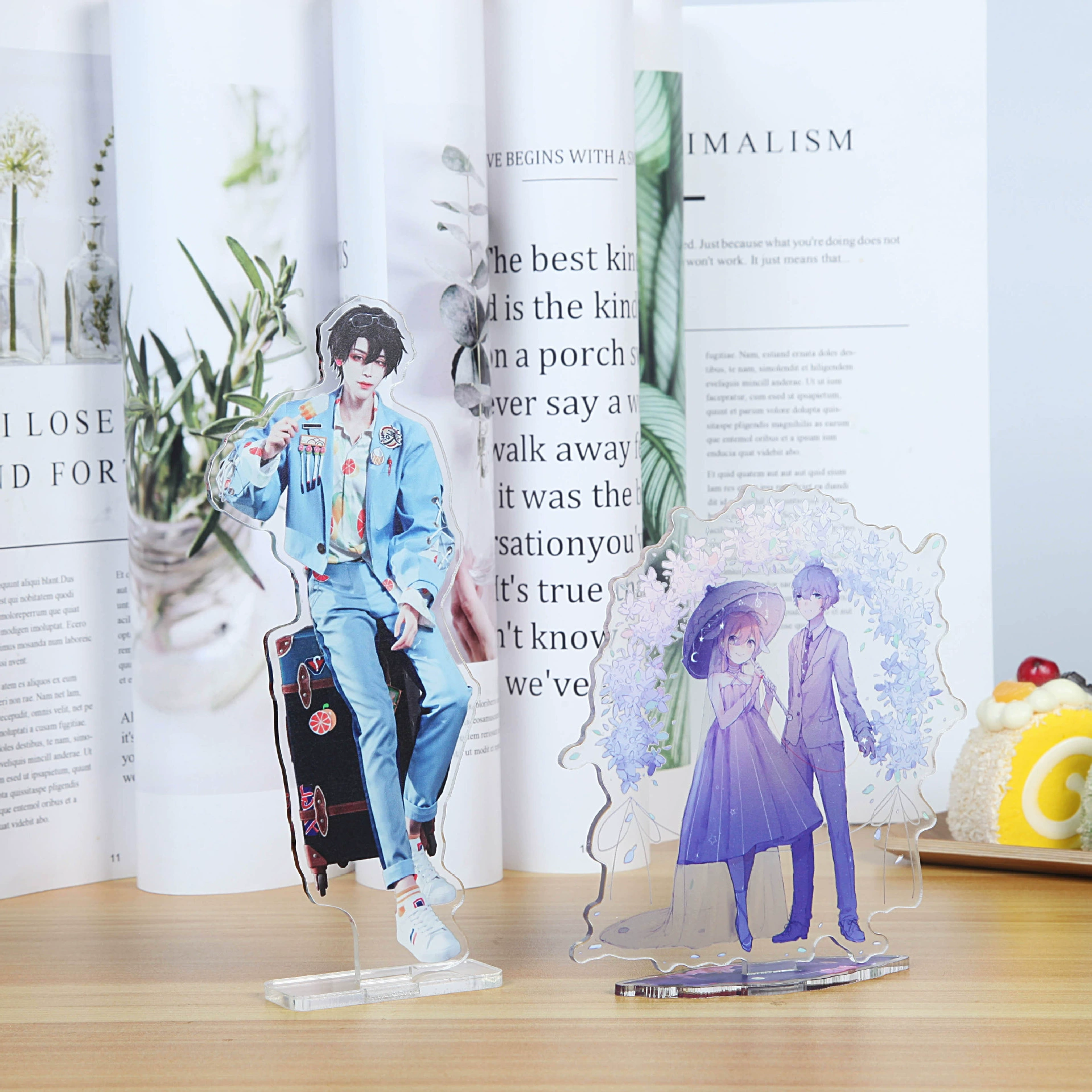 Производители спот акриловой мультфильм вокруг портрета украшения аниме