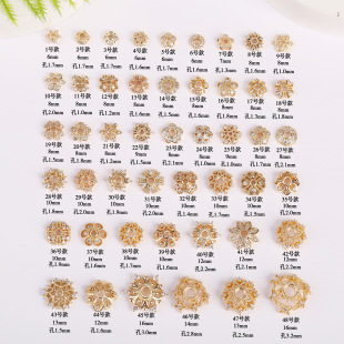 14k����ɫ΢��ʯ���� DIY �Ʒ�ֹ������Ƭ��ñ�����������