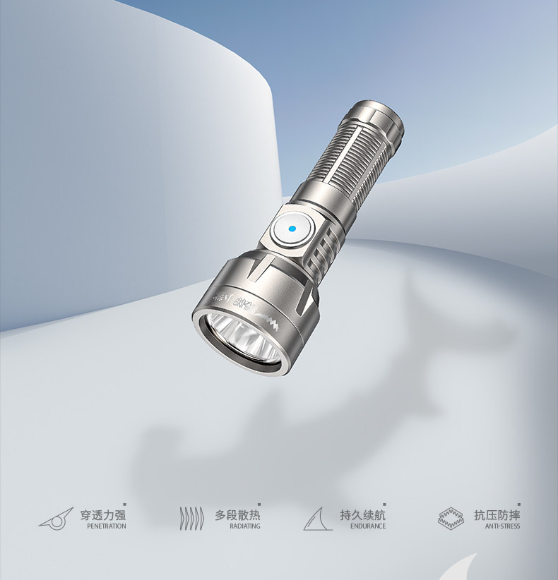 Mini Flashlight with Strong Light, Rechargeable, Outdoor Long-Range, Ultra-Long Battery Life, Super Bright, Durable, Household Use, Small Portable Keychain