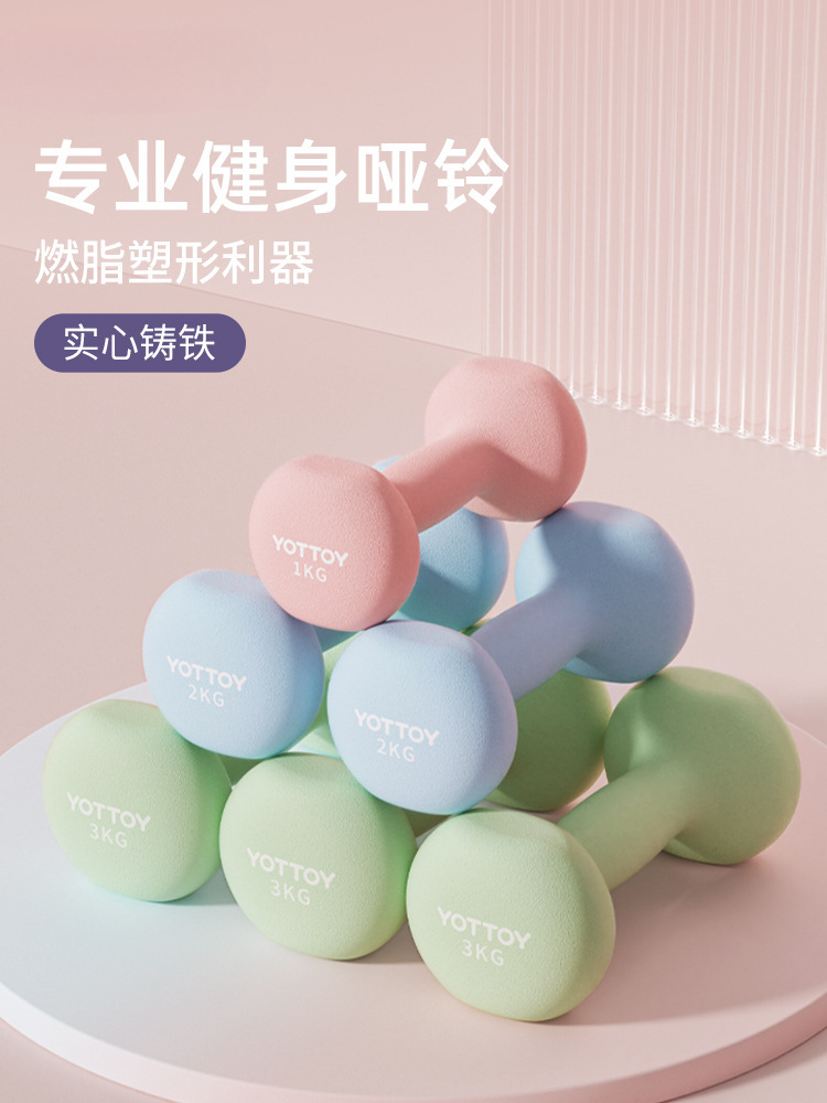 Wholesale dumbbell ladies fitness professional home a pair of soft barbell children strength training kettlebell small dumbbell suit