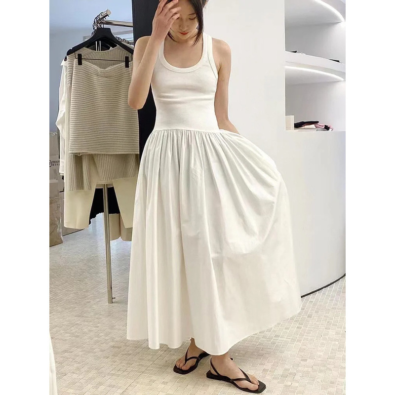Sumeihui 2025 Early Spring New Nordic Niche Vkc Simple Long Tank Dress U-Neck Sleeveless Dress Sumeihui 2025 Early Spring New Nordic Niche Vkc Simple Long Tank Dress U-Neck Sleeveless Dress