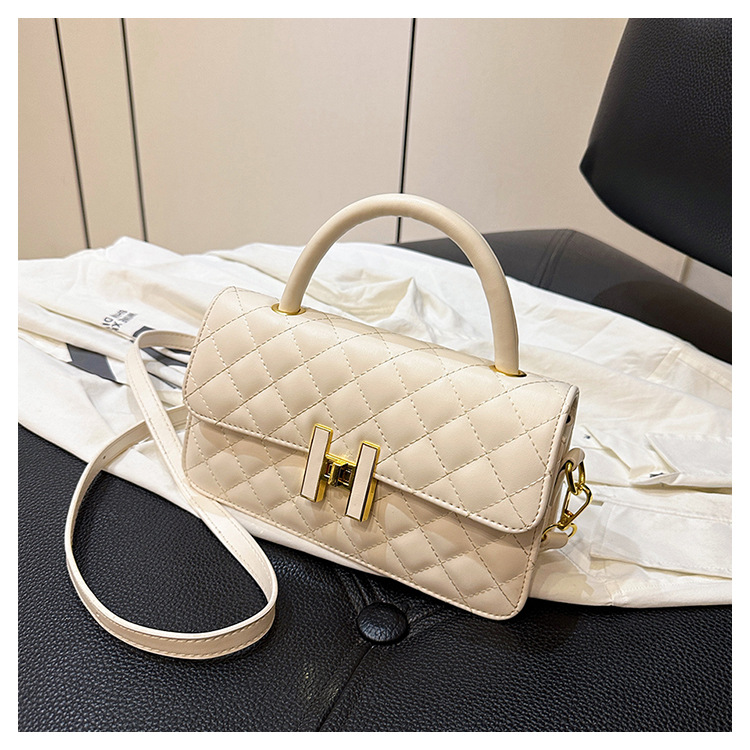 2023 new style small fragrant style rhombic bag new fashion shoulder bag design sense all-match handbag_voghion.com
