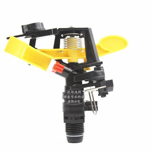 4 minutos 6 minutos dientes externos amarillo ajustable boquilla de rociador de brazo 360 grados rotación automática horticultura césped rociador