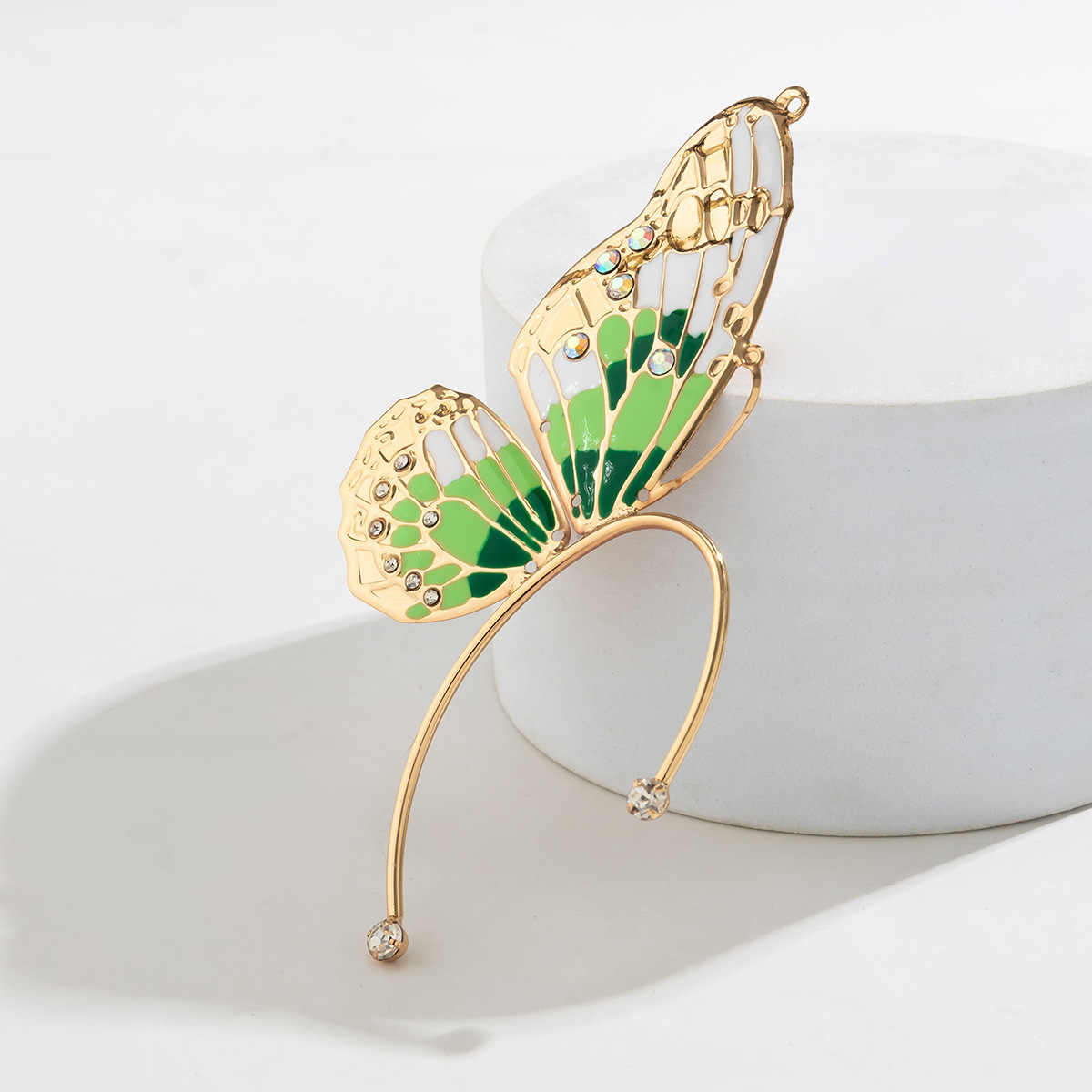 1 Piece Elegant Sweet Butterfly Plating Iron Rhinestones Ear Cuffs display picture 23