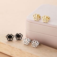 足跡のピアスの透かし彫りのステンレスのファッション的な耳飾りのシンプルな風のアクセサリの工場の現物の越境の商品の供給源