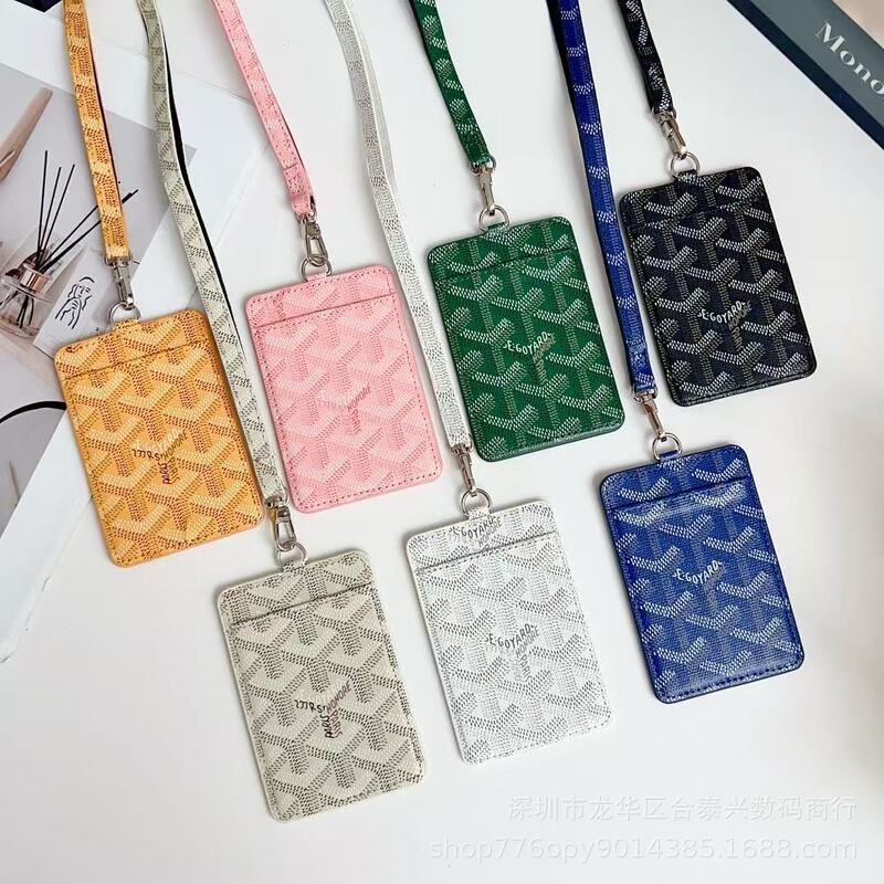 Big Brand Dog Tooth Card Holder Work Permit Business Card Holder Lanyard Hanging Neck Card Holder Id Card Holder Student Id Wallet Suitable for Women