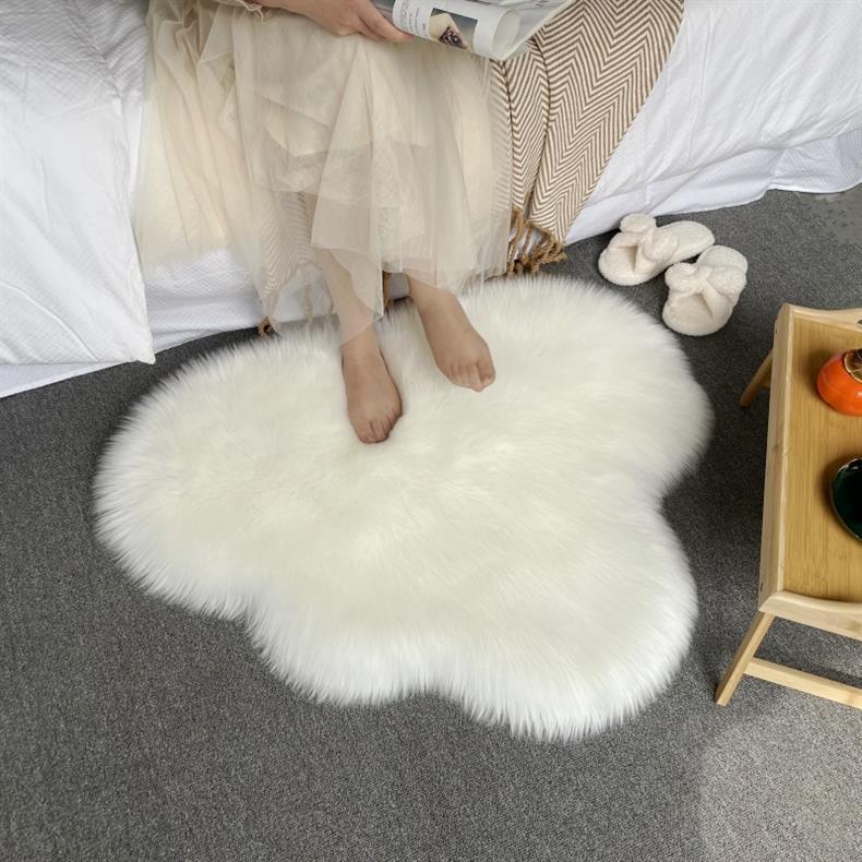 Carpet Door Mat Can Be Cut, Wabi-Sabi Style Carpet, Light Luxury Floor Mat, Silent Tatami Bay Window, Double-Sided Gray-White Carpet