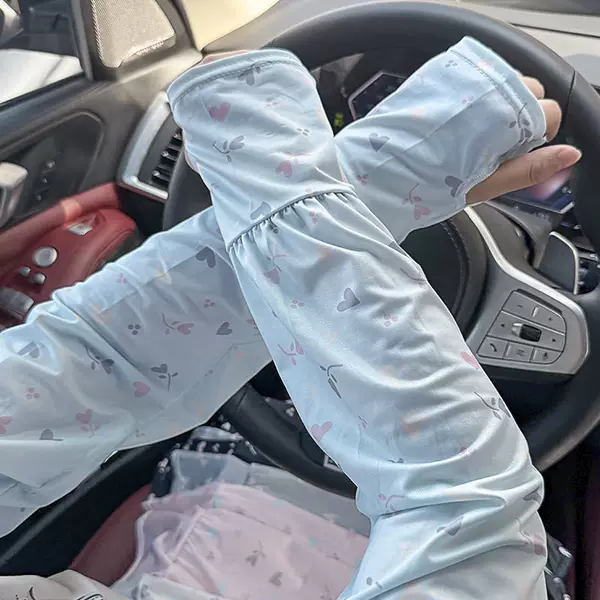 New Large Size Sun Protection Sleeves, Loose Ice Sleeves for Women, Summer Thin Sunshade Arm Gloves, Ice Silk Sleeves