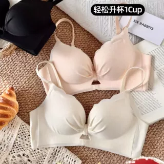 原版小胸聚拢显大内衣女无钢圈舒适上托收副乳调整型手掌杯文胸罩