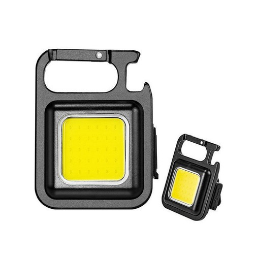 Multifunctional Keychain Light Portable USB Mini Red and White COB Work Light Repair Light Emergency Outdoor Camping Light