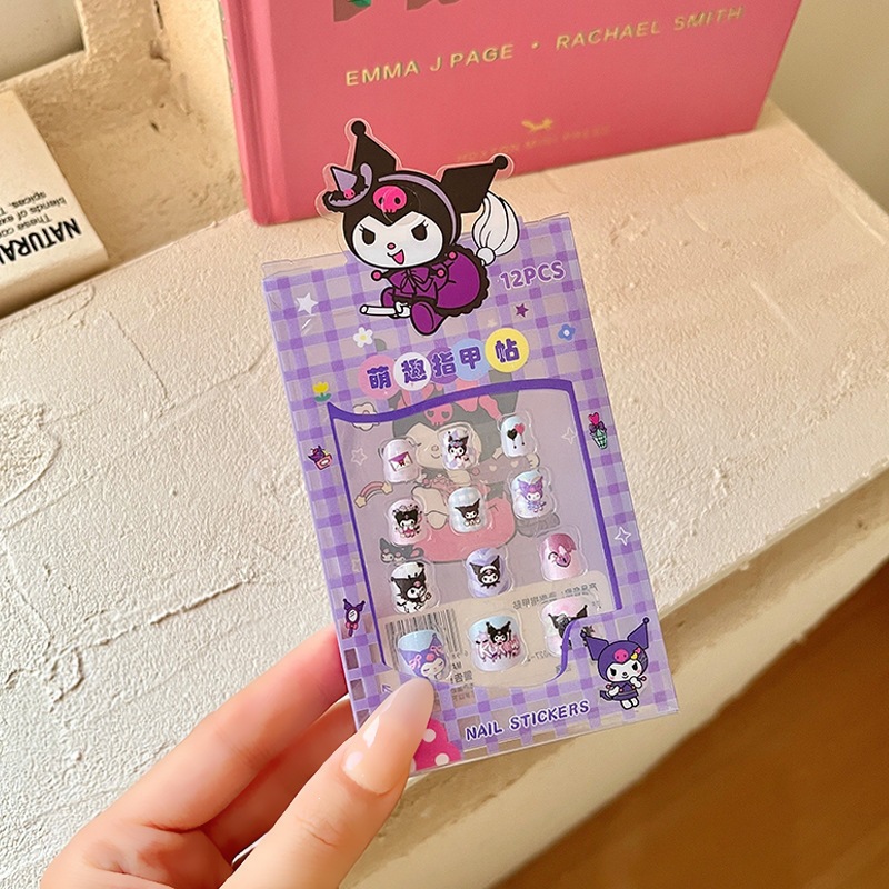 Niños parches de uñas super lindas chicas lindas usan pegatinas de dibujos animados de uñas seguras desmontables parches de uñas al por mayor image 25