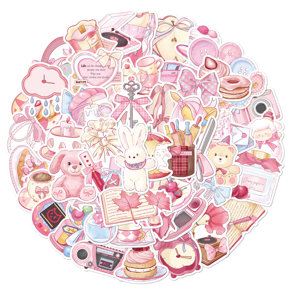 35g Weight Stickers Stationery Type 1 Set Quantity School, Graduation Occasion PVC self-adhesive Material Animal, Cartoon Pattern Cute Style 1 Set Animal Cartoon School Graduation PVC Self-adhesive Cute Stickers 7