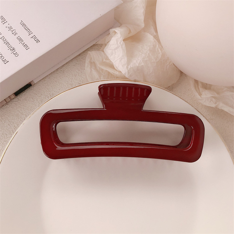 Fiesta festiva anchora clip rojo de cabello de cabeza detrás clip de agarre de cabello de tiburón grande clip de cabello de tarjeta de cabello para mujeres