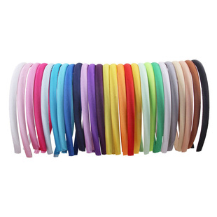 Satin 1cm baby hairband plastic handmade satin cloth hair clip children's hair accessories headdress diy accessories