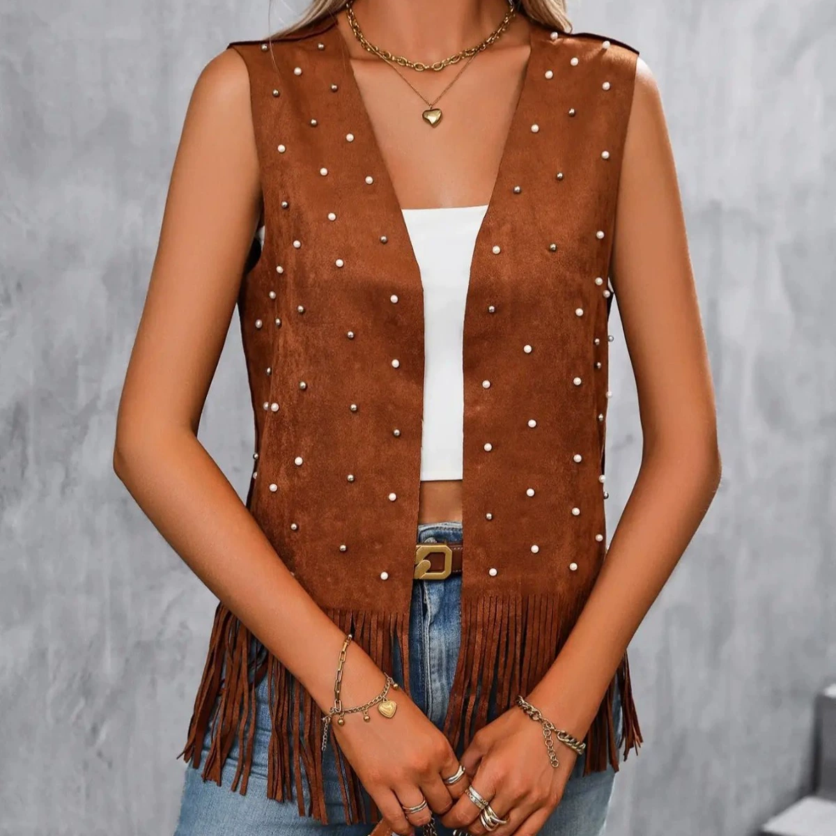 Европейский и американский трансграничный большой размер женской моды новый кардиган без рукавов