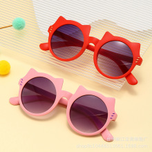 新款儿童墨镜可爱卡通狸猫眼镜框3-8岁孩童宝宝玩具眼镜女童模
