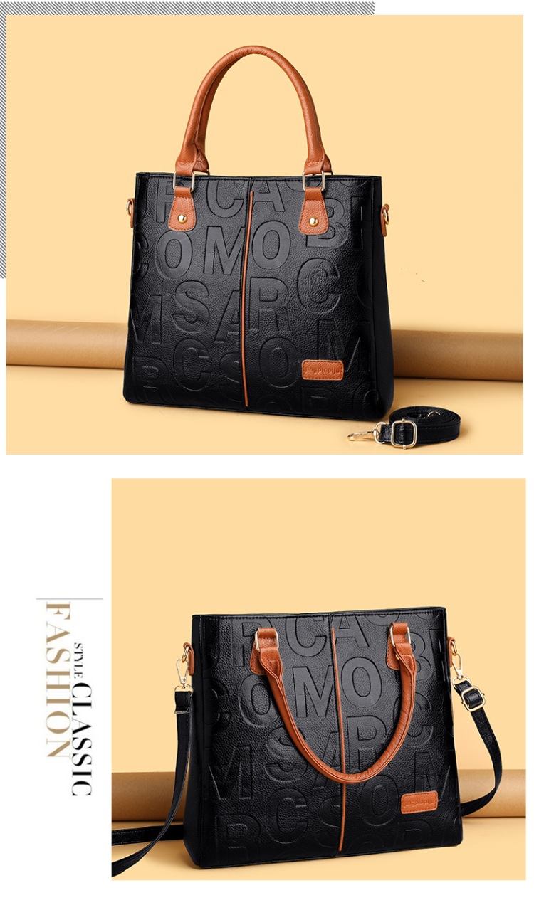 Women's Crossbody Tote Bag With Soft Embossed Leather Texture_voghion.com