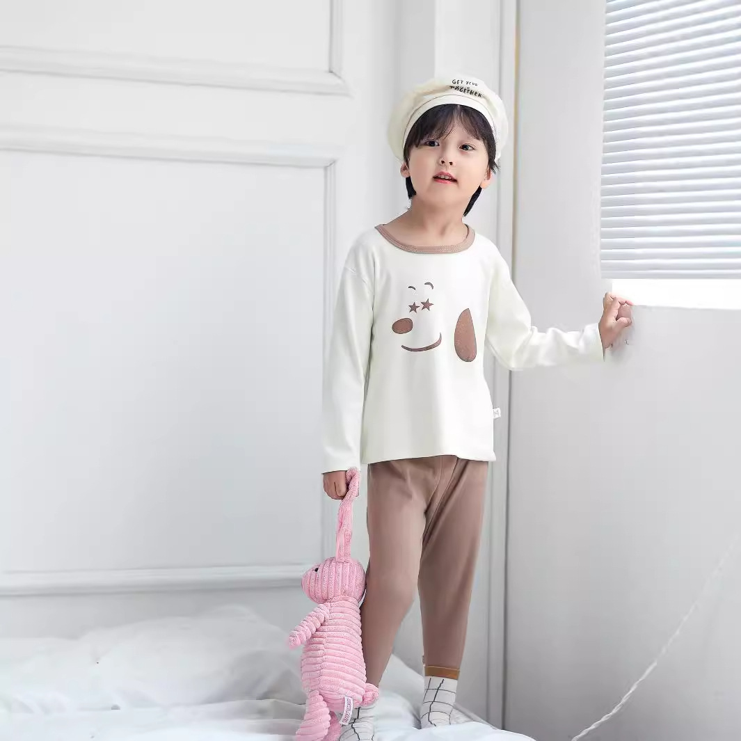 Nuevo conjunto de pijamas de niñas 2025 nuevo primavera y otoño ropa infantil de niñas de otoño ropa doméstica dos piezas