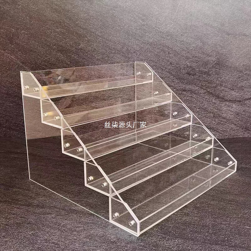 亚克力手办玩偶阶梯式陈列架多层香水化妆品收纳盒烟架桌面置物架|undefined
