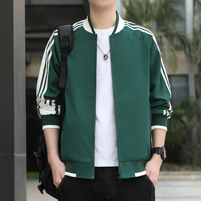Jacket Men's Korean-style Casual Collar Jacket Spring and Autumn Thin All-match Slim-fit Top Baseball Suit Outdoor Outer Wear Clamp Shell