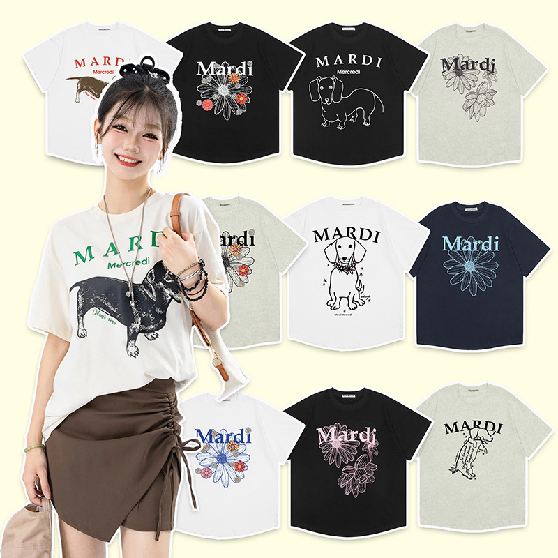 2026新款韩国Mardi短袖金高银同款小雏菊T恤百搭女上衣宽松
