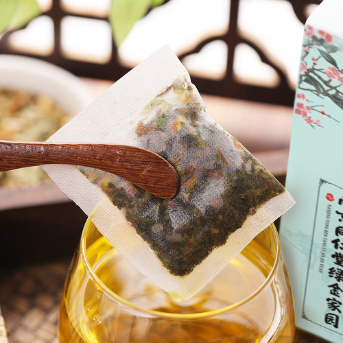 Nanjing Tongrentang Honeysuckle Herbal Three-Qing Tea for Men and Women Green Stomach Fire Bad Breath Healthy Scented Tea Manufacturer Bulk Wholesale
