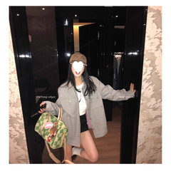 现货区欧阳 / 点l,V 超重磅手缝水钻条纹夹克外套