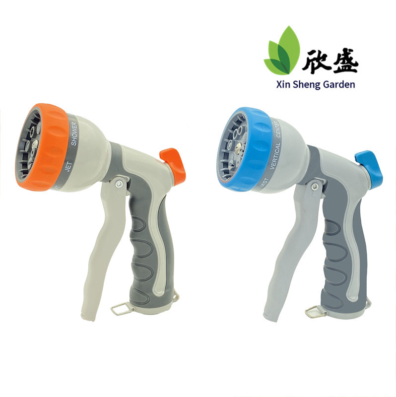 厂家直销八功能园林高压水枪 洗车工具花园灌溉水枪塑料园林水枪