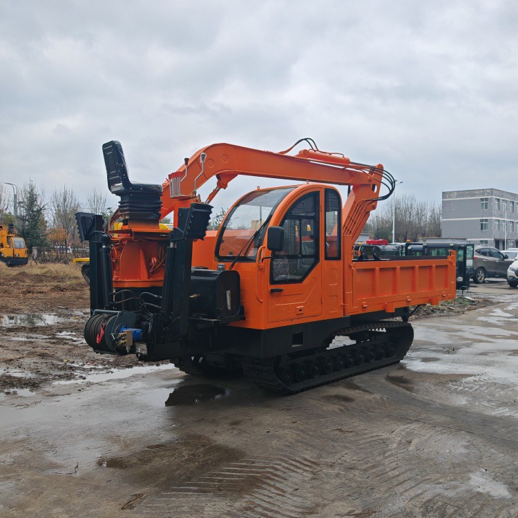 厂家直供 履带式随车挖加装抓木器 多功能山地农用爬山虎翻斗车