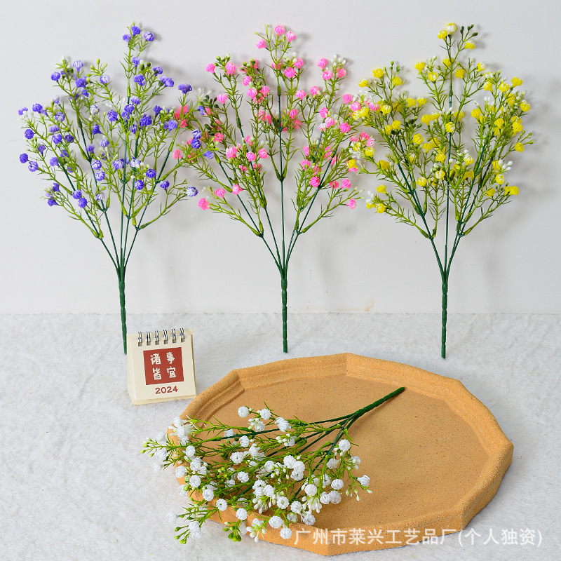 Ramo Artificial de Estrellas Fugaces (Limonium), para Bodas y Decoración del Hogar