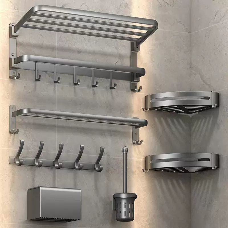 毛巾架浴室置物架卫生间太空铝浴巾架浴室卫浴五金挂件鋁毛巾杆厂