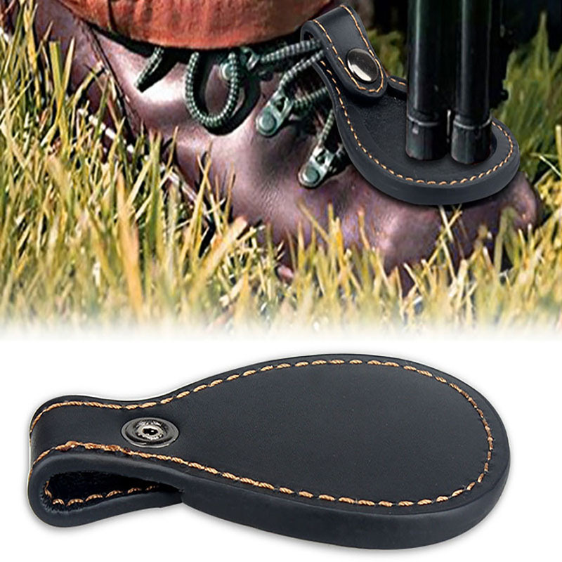 (2개) 야외 필드 전술 사수 매트 가죽 총 발가락 샷건 나머지 가죽 발 매트 COWHIDE GUNSTOCK