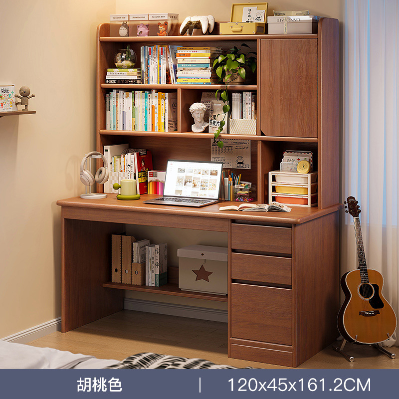 Escritorio de madera sólida escritorio de estudio para estudiantes en el hogar escritorio de escritorio estante de dormitorio escritorio de escritorio para adultos