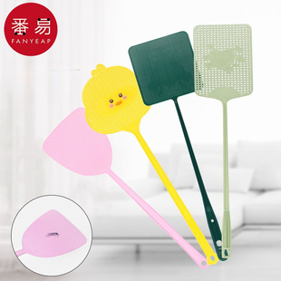 Free Shipping/10Y Fly Swatter A1P35 - Plastic Long-Handled Mosquito Swatter for General Household Use