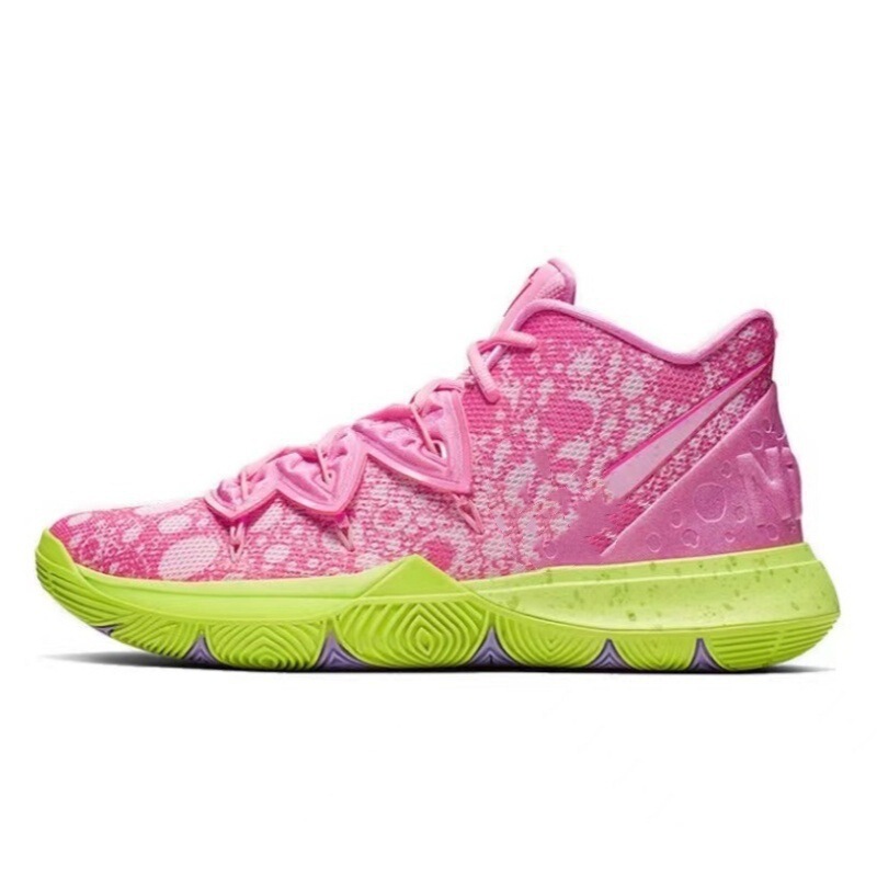 Cross-border Kyrie 5 SpongeBob basketball shoes, smiley face air cushion, non-slip and wear-resistant basketball shoes for men and women