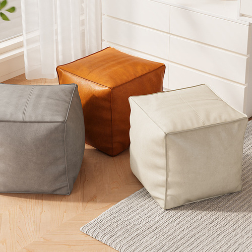 Lazy man's seat cushion idle old clothes storage sofa low stool living room balcony footrest leather Morocco