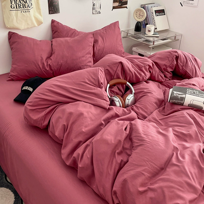 Прямая доставка с фабрики, шокирующая низкая цена, супермягкая двусторонняя обработка, двойного назначения, моющаяся обработка, набор из трех или четырех предметов для спальни и гостиницы.