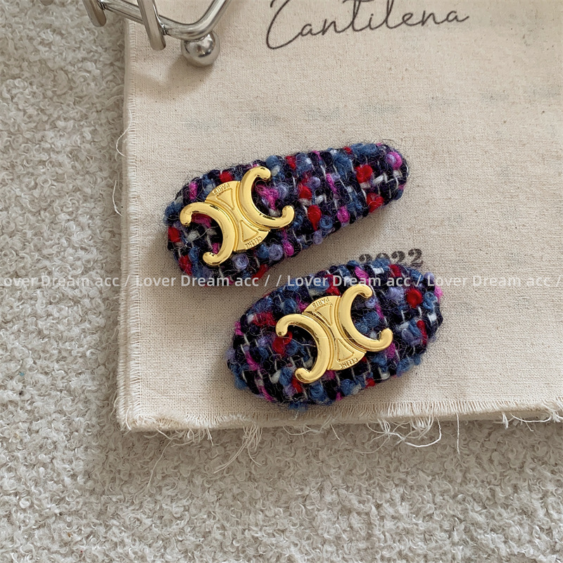 Fashion Letter Knit Handmade Hair Clip 1 Pair8