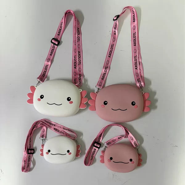 Hexagonal Dinosaur Silicone Bag Salamander Crossbody Bag Children's Fun Silicone Bag Children's Toy Bag Environmentally Friendly