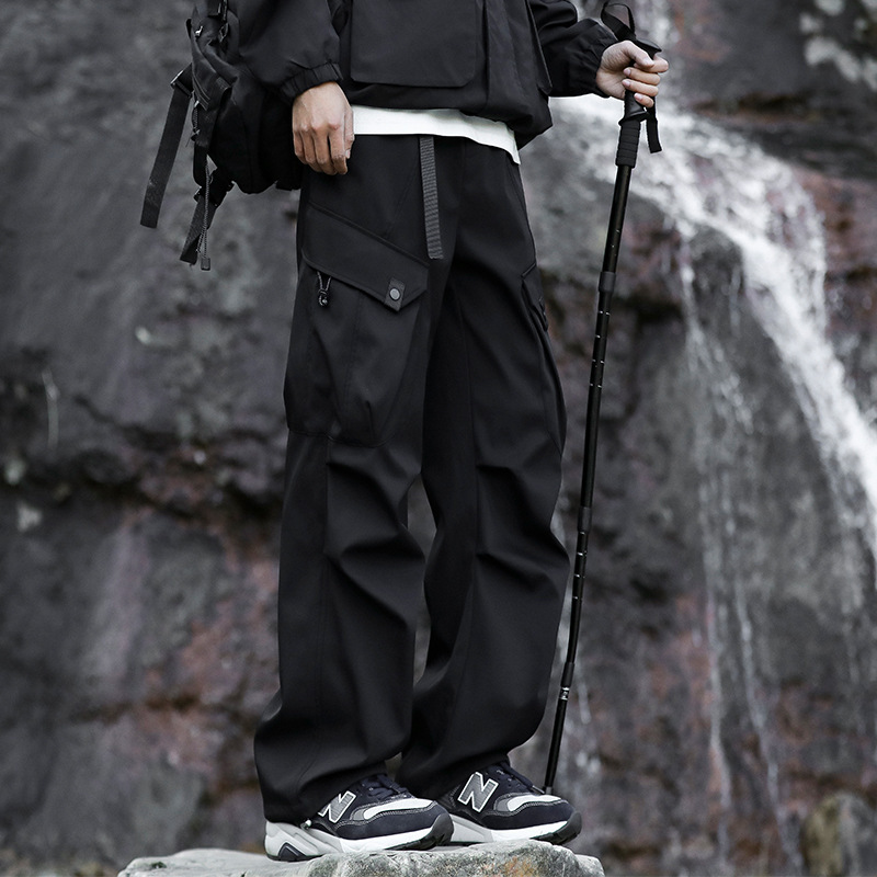 啄木鸟冲锋裤子男款夏季薄款潮流防风美式机能登山裤男士工装裤|undefined