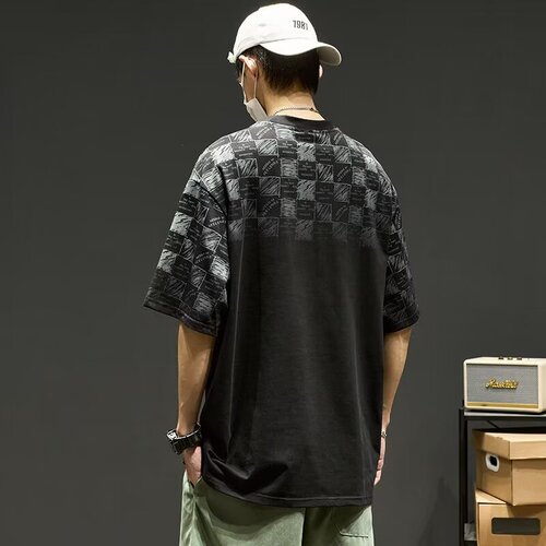 Summer Men's Short-Sleeve T-Shirts, In Trend Brand Men's Clothing, Cooler Style Design Sensory Top, Fashionable and Versatile T-Shirt