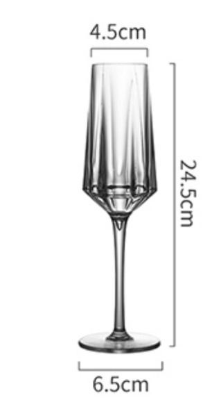 Copa de champán de acrílico creativo Copa PC taza hogar plástico negro transparente barra resistente a la caída taza de cóctel regalo