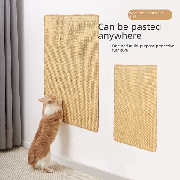 Sisal Cat Scratching Board, Wear-Resistant, Scratch-Resistant, Non-Shedding, Anti-Cat Scratch, Wall-Mounted, Sofa Protection, Cat Claw Board, Pet Supplies