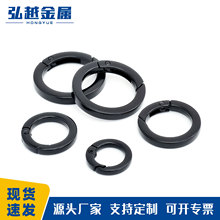 现货方线弹簧圈圆形扁线扣开口环钥匙扣箱包服饰配件金属弹簧圈扣